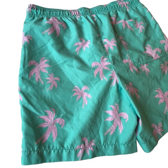 PacSun teal swim trunks palm trees Size Small - Picture 12 of 16